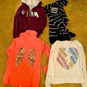 Bundle of 4 VICTORIA SECRET/PINK hoodie